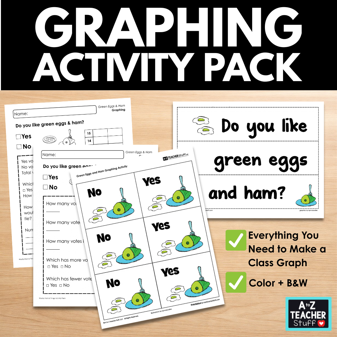 Pocket Chart Graphing Printables & Recording Sheet for Green Eggs & Ham
