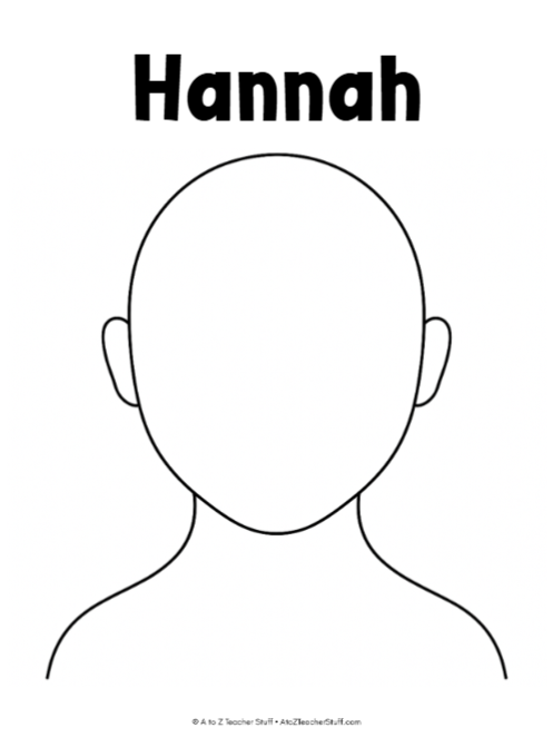Custom Printable Face Templates - A to Z Teacher Stuff