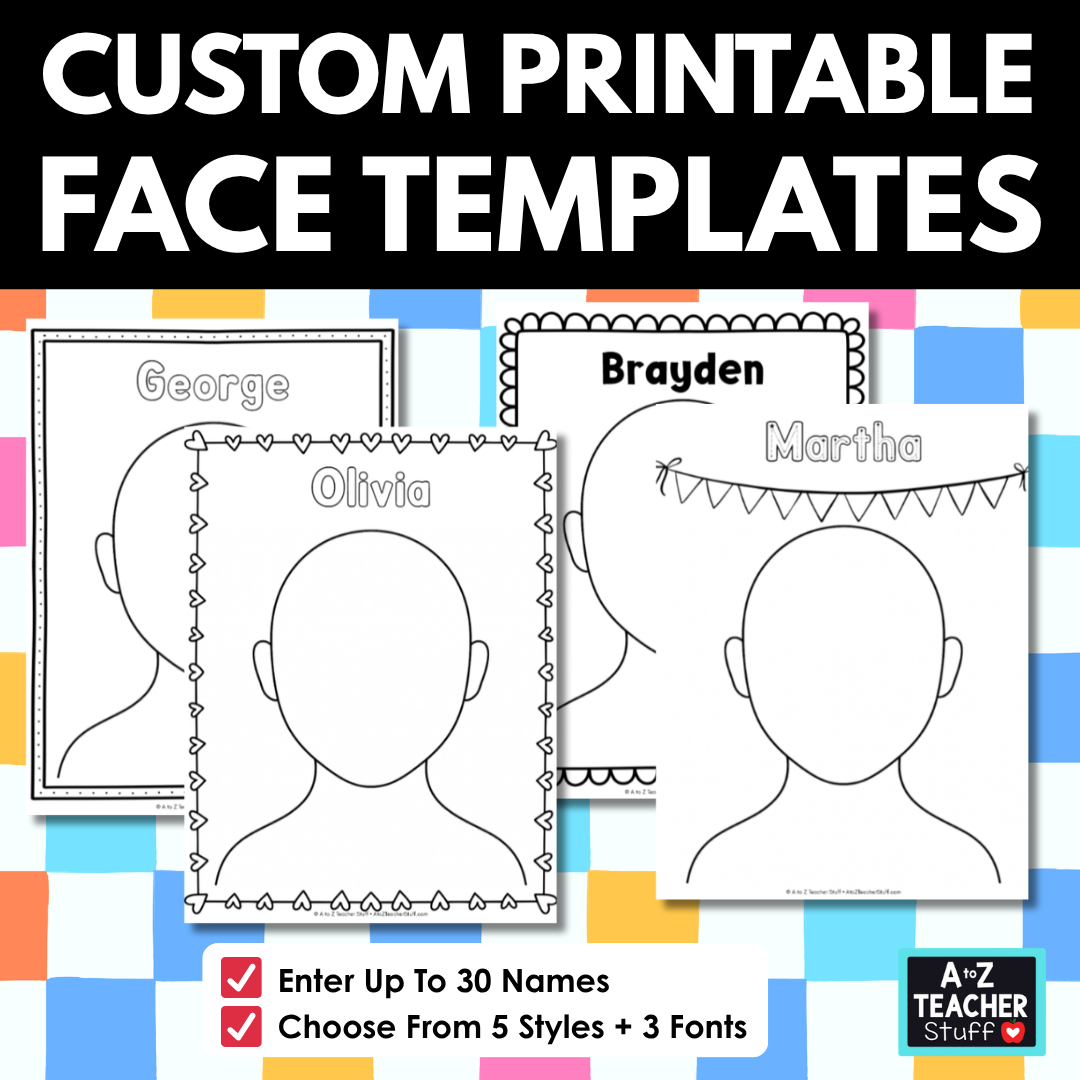 Custom Printable Face Templates