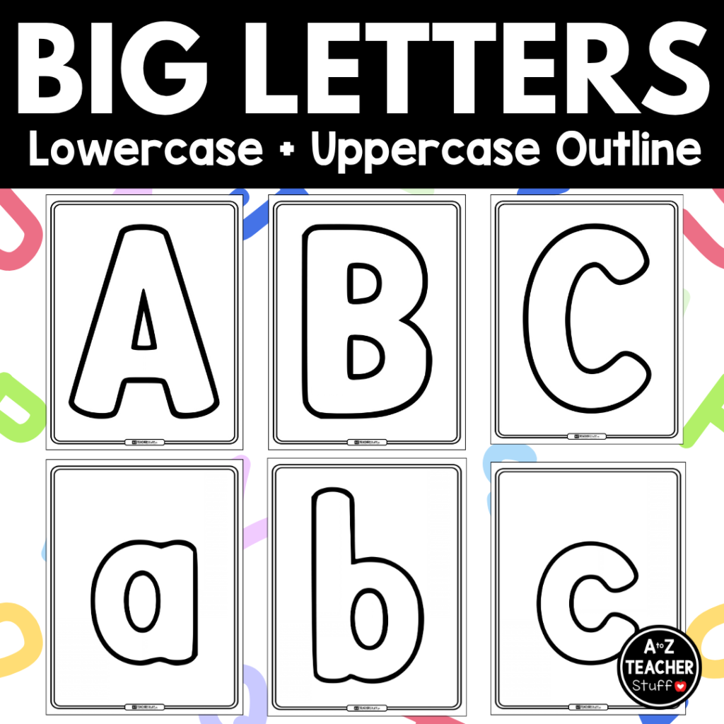 Big Alphabet Bubble Letters - ABC Outline Printable Pages
