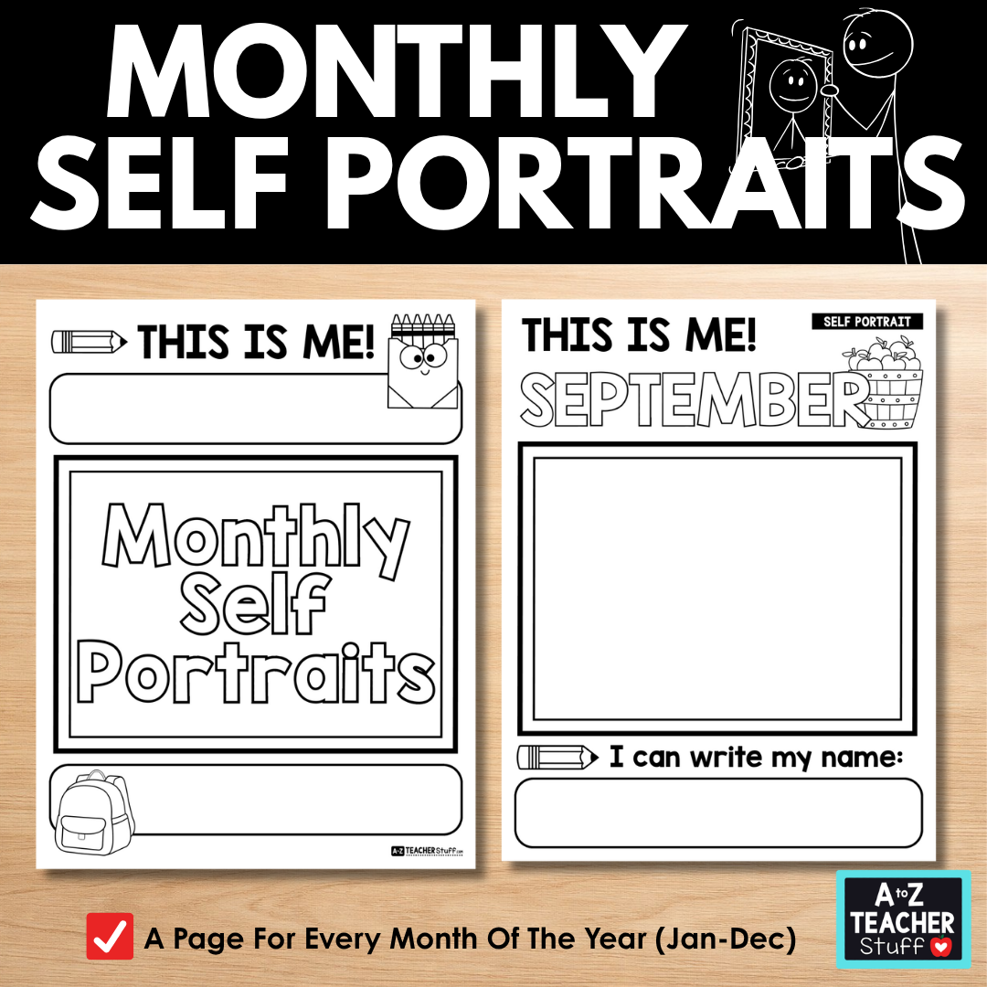 Monthly Self Portrait Printable Pages