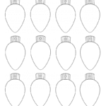 Christmas Lights Printable Coloring Page, Worksheet or Pattern