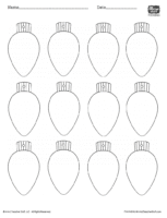 Christmas Lights Printable Coloring Page, Worksheet or Pattern christmas-light