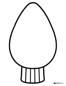 Free Christmas Bulb Outline Pattern or Coloring Sheet