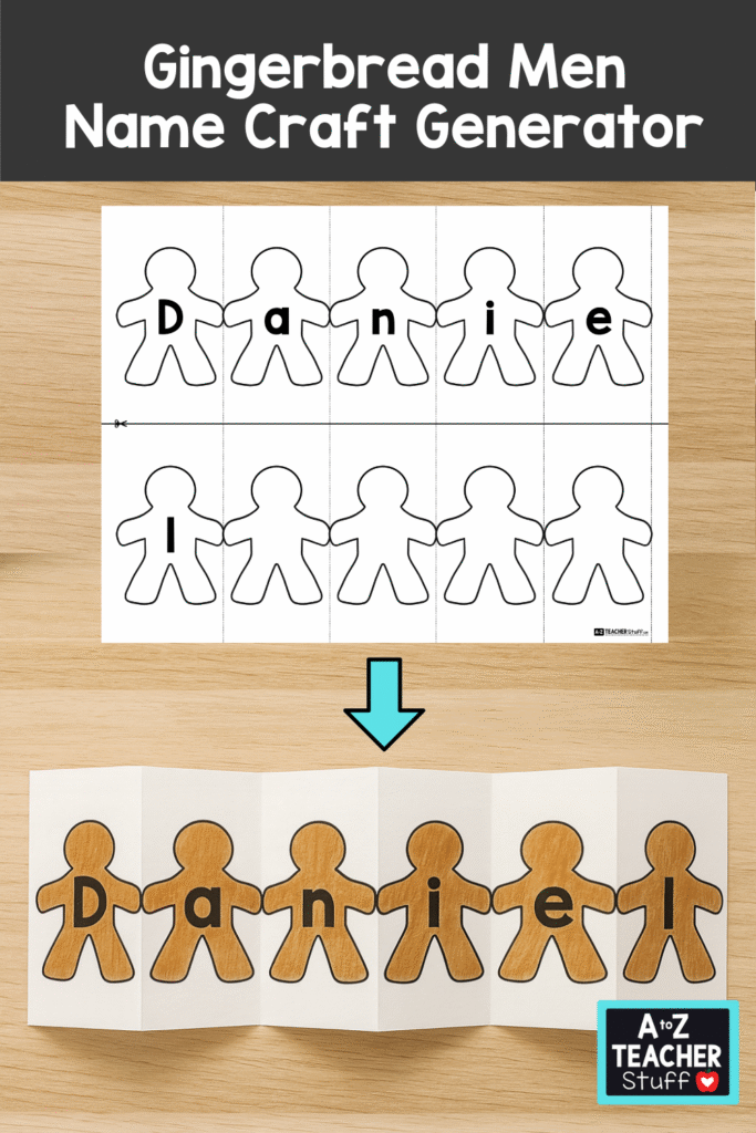 Gingerbread Man Name Craft Generator