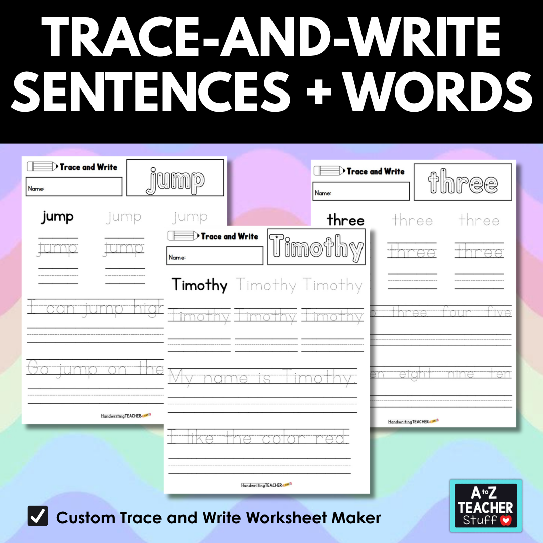 Trace and Write Words/Names and Sentences
