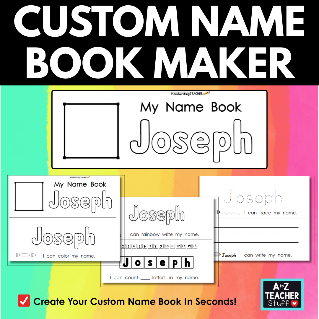 Custom Name Practice Mini Book Maker
