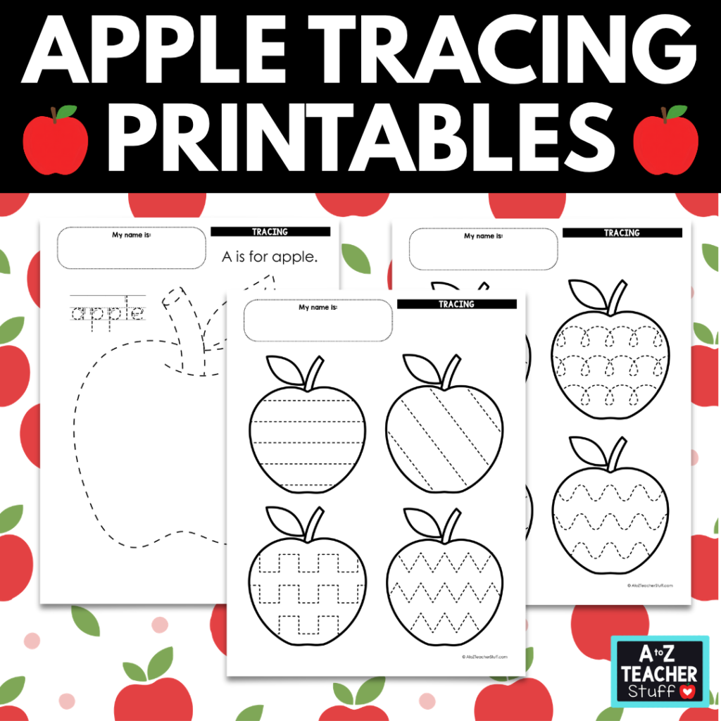 Apple Tracing Printable Pages