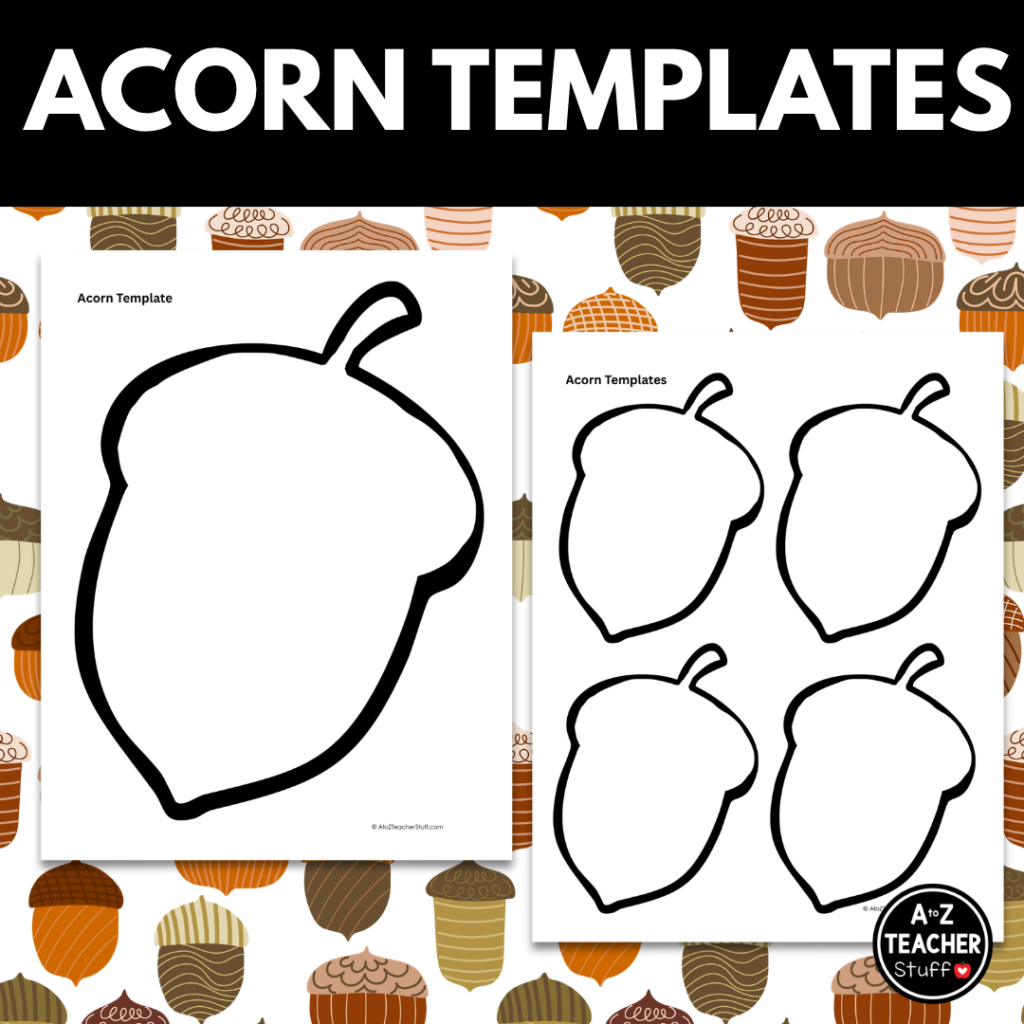 Free Acorn Templates – Printable Acorn Pages